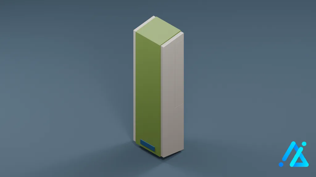 Low-Poly Air Conditioner Unit 04 B — 3D model preview