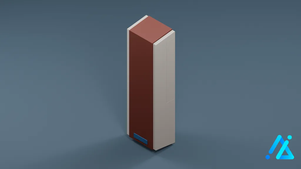 Low-Poly Air Conditioner Unit 04 C — 3D model preview