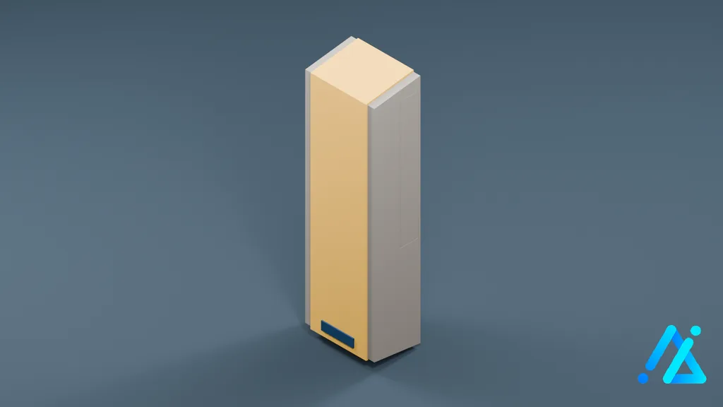 Low-Poly Air Conditioner Unit 04 D — 3D model preview