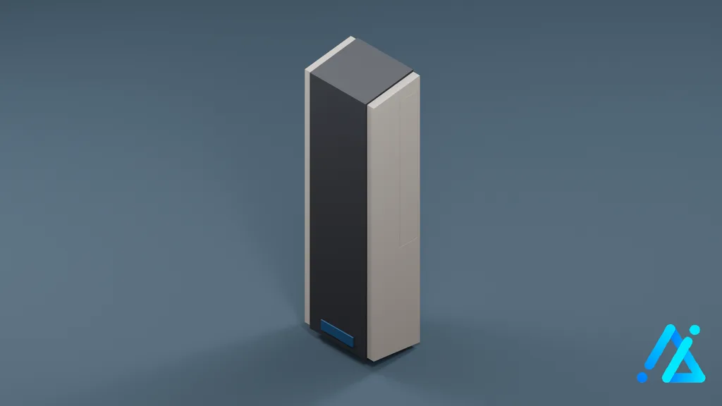 Low-Poly Air Conditioner Unit 04 E — 3D model preview
