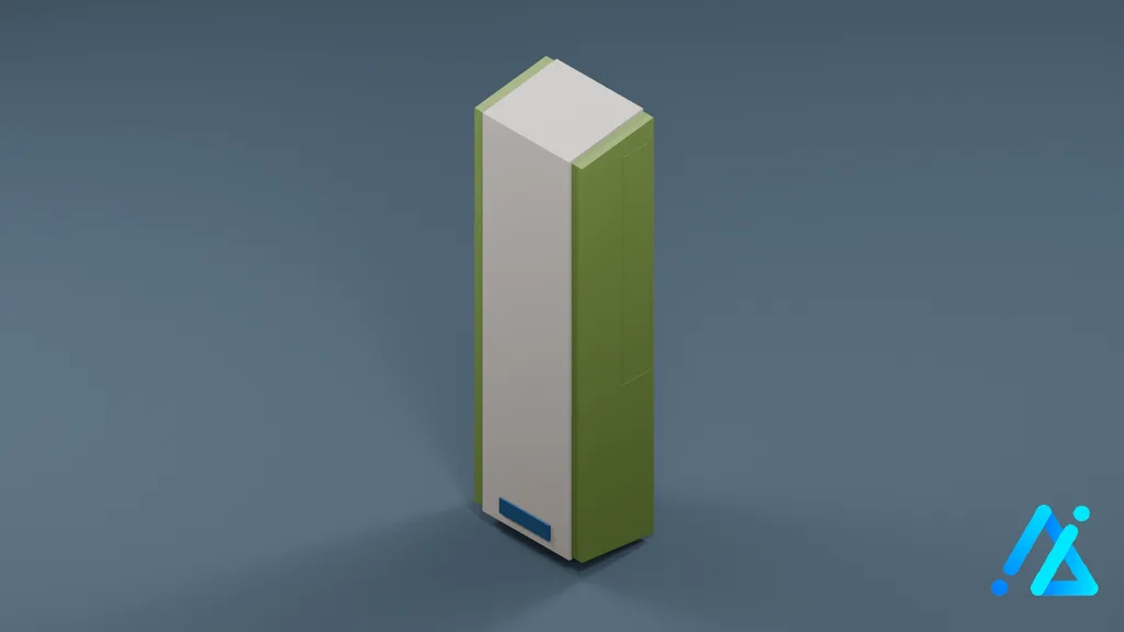 Low-Poly Air Conditioner Unit 04 F — 3D model preview
