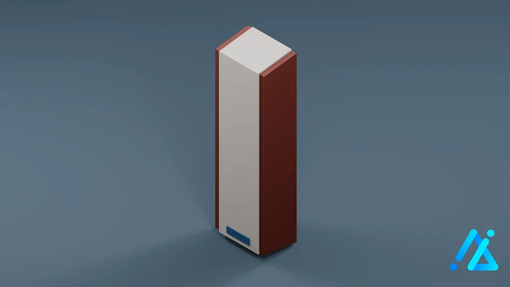 Low-Poly Air Conditioner Unit 04 G — 3D model preview