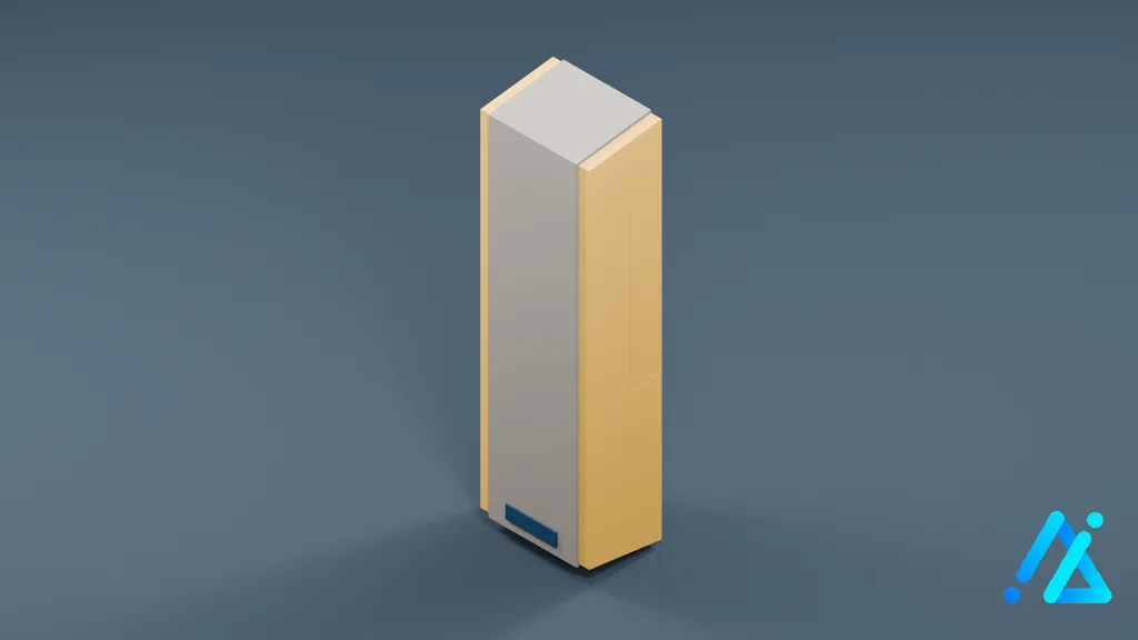 Low-Poly Air Conditioner Unit 04 H — 3D model preview