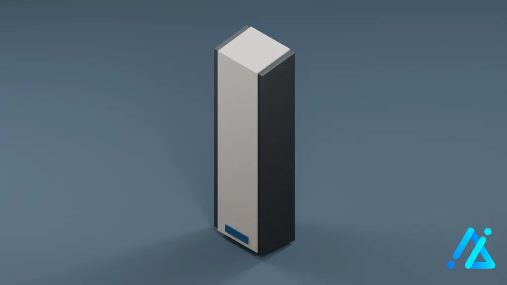 Low-Poly Air Conditioner Unit 04 I — 3D model preview
