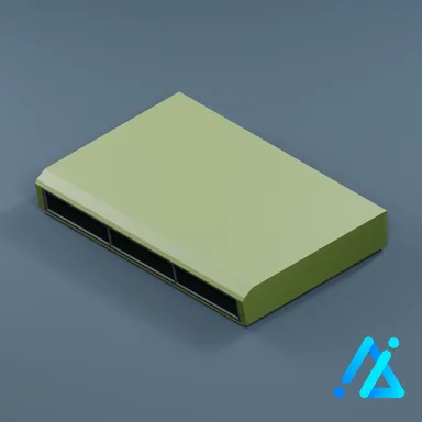 Low-Poly Flat Air Conditioner Unit 06 — Green