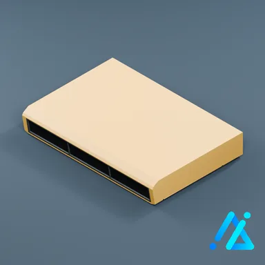 Low-Poly Flat Air Conditioner Unit 06 — Cream