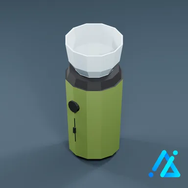 Low-Poly Electric Coffee Grinder 01 — Green