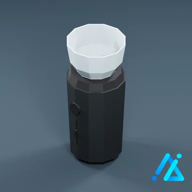Low-Poly Electric Coffee Grinder 01 — Charcoal