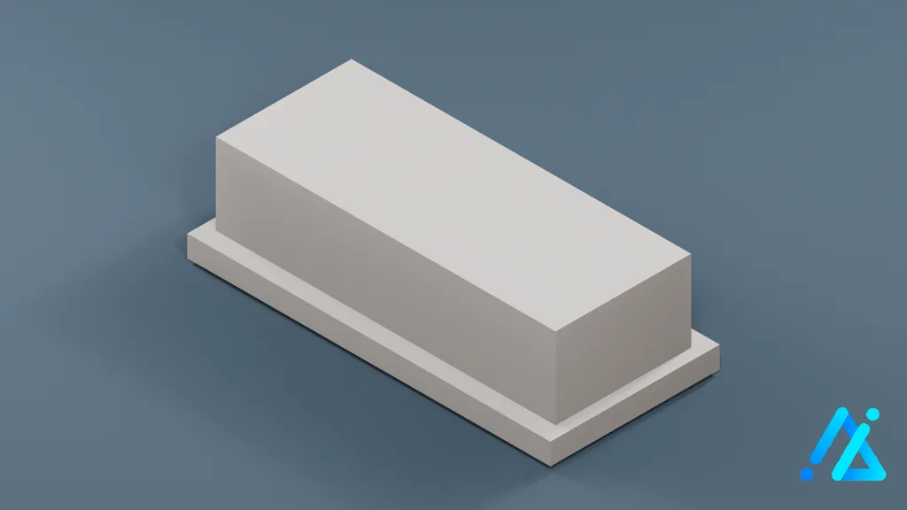 Low-Poly Modern Range Hood 01 — Silver — 3D model preview