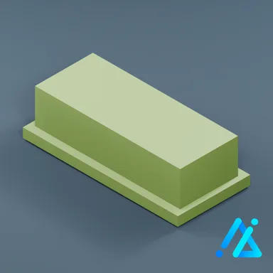 Low-Poly Modern Range Hood 01 — Green