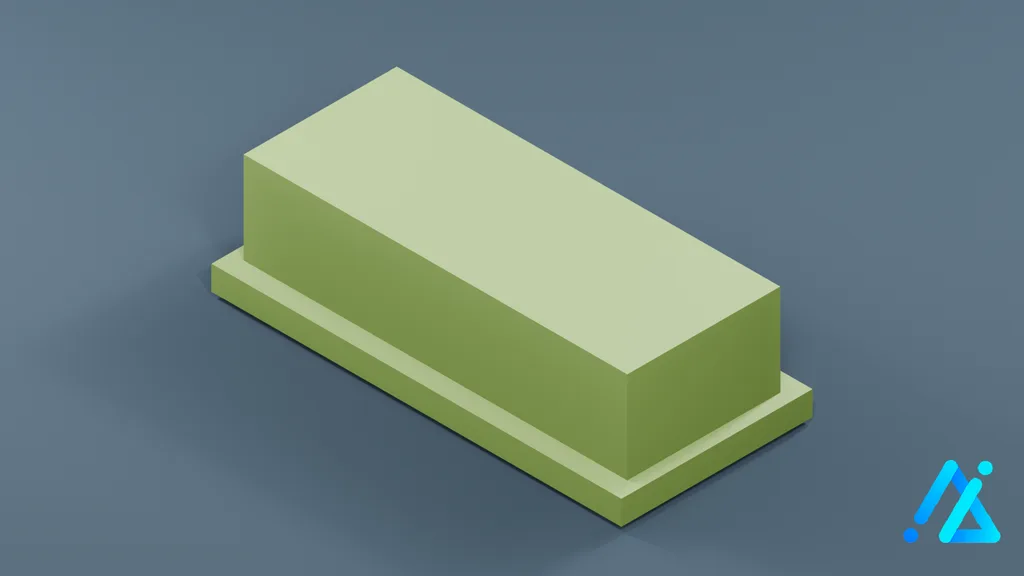 Low-Poly Modern Range Hood 01 — Green — 3D model preview
