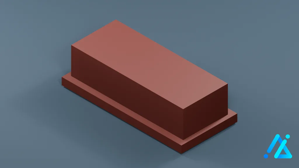Low-Poly Modern Range Hood 01 — Red — 3D model preview