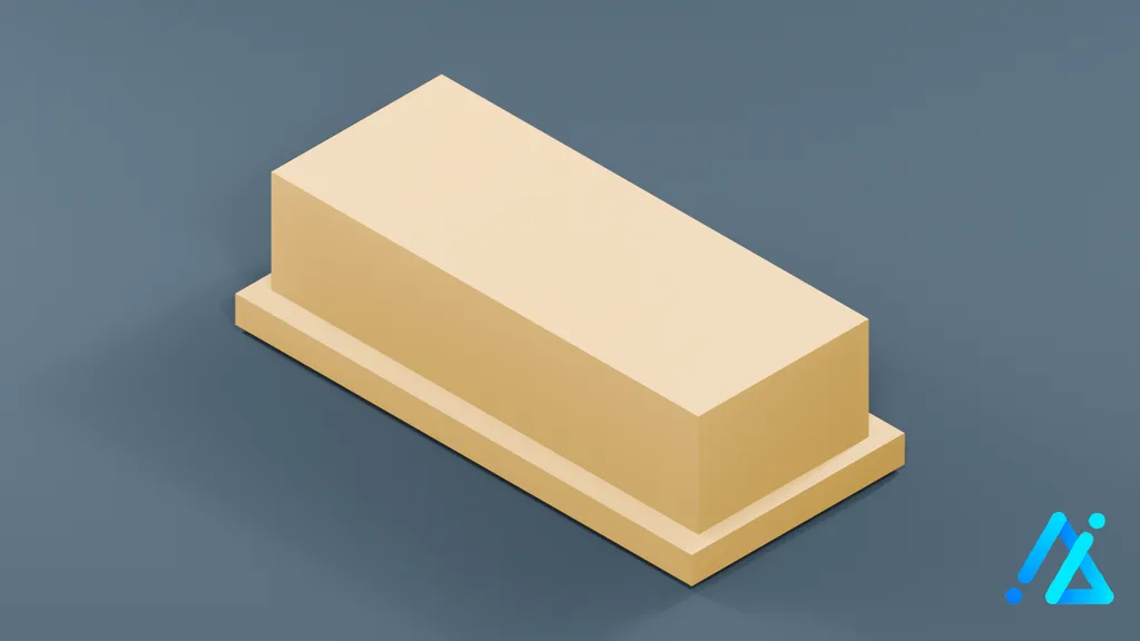Low-Poly Modern Range Hood 01 — Cream — 3D model preview