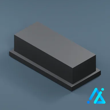 Low-Poly Modern Range Hood 01 — Charcoal