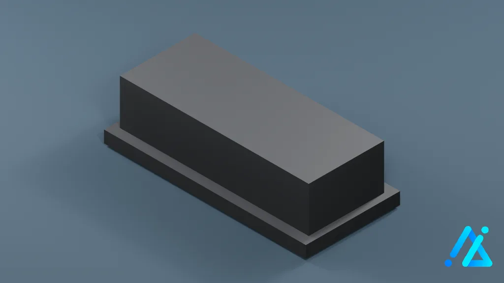 Low-Poly Modern Range Hood 01 — Charcoal — 3D model preview