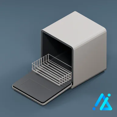Low-Poly Countertop Dishwasher 01 — White