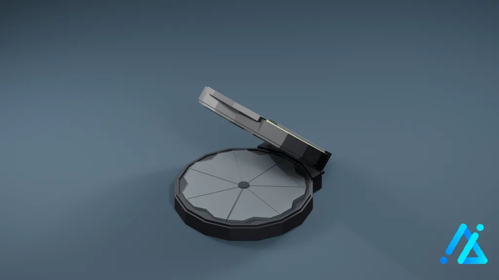 Low-Poly Waffle Maker 01 B — 3D model preview