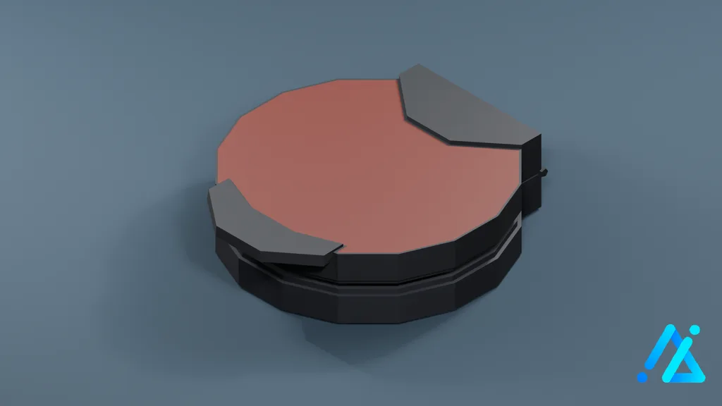 Low-Poly Waffle Maker 01 C — 3D model preview