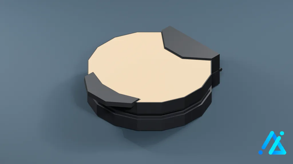Low-Poly Waffle Maker 01 D — 3D model preview