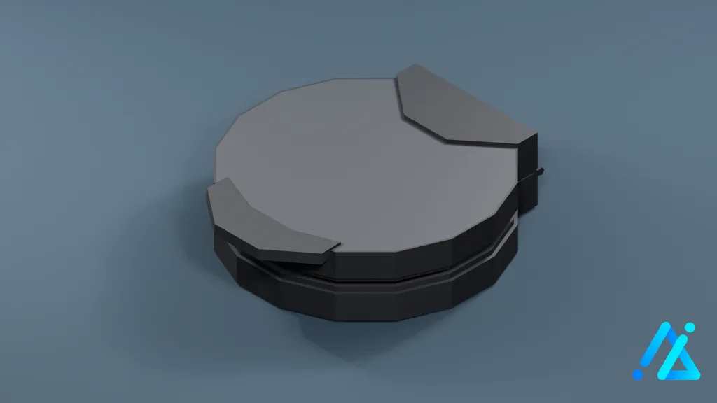 Low-Poly Waffle Maker 01 E — 3D model preview