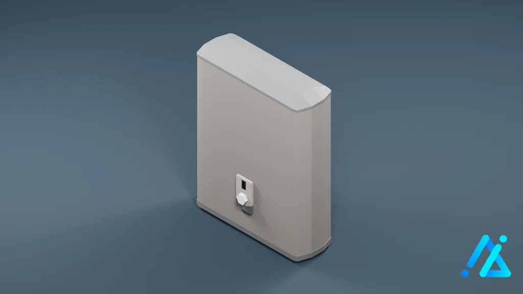 Low-Poly Large Water Heater 01 A — 3D model preview