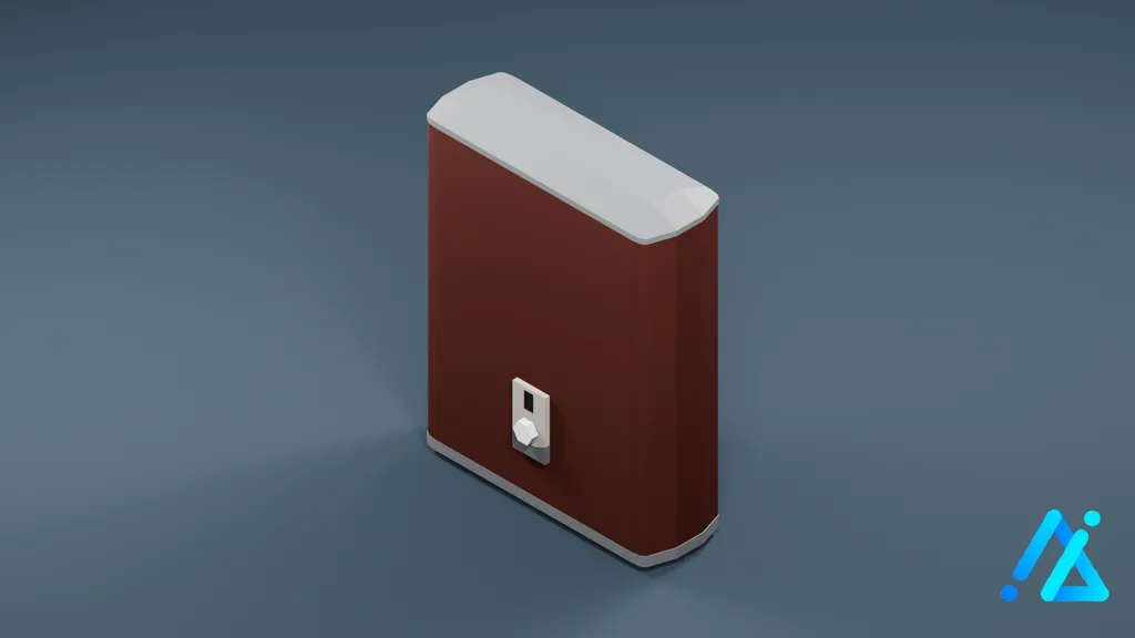 Low-Poly Large Water Heater 01 C — 3D model preview