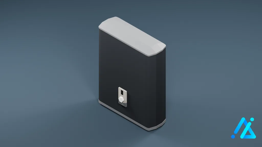 Low-Poly Large Water Heater 01 E — 3D model preview