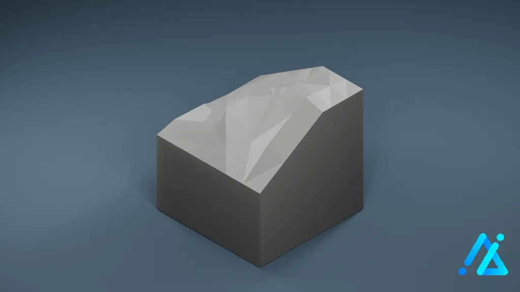 Low-Poly Village Ground Tile 01 A — 3D model preview