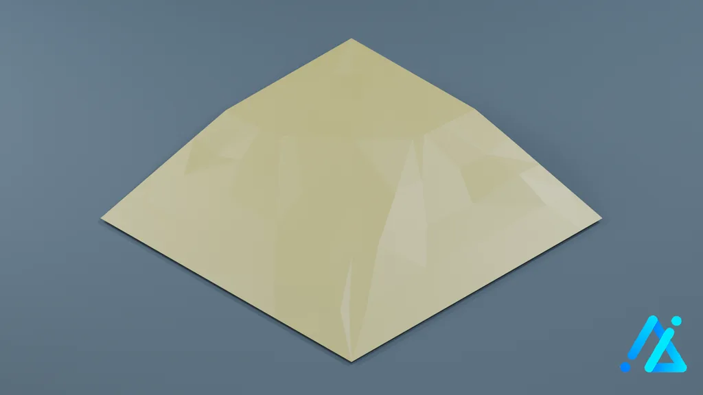 Low-Poly Village Ground Tile 01 A 20 — 3D model preview