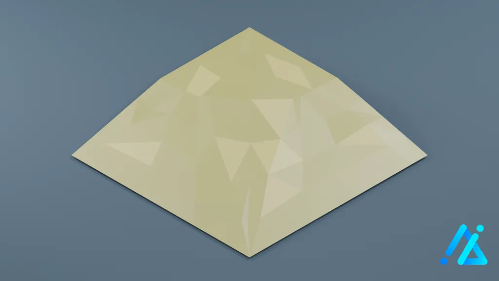 Low-Poly Village Ground Tile 02 A 1 — 3D model preview