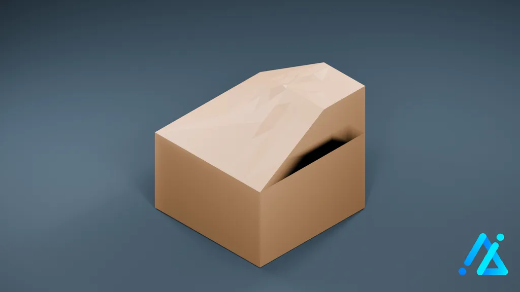 Low-Poly Village Ground Tile 03 A — 3D model preview
