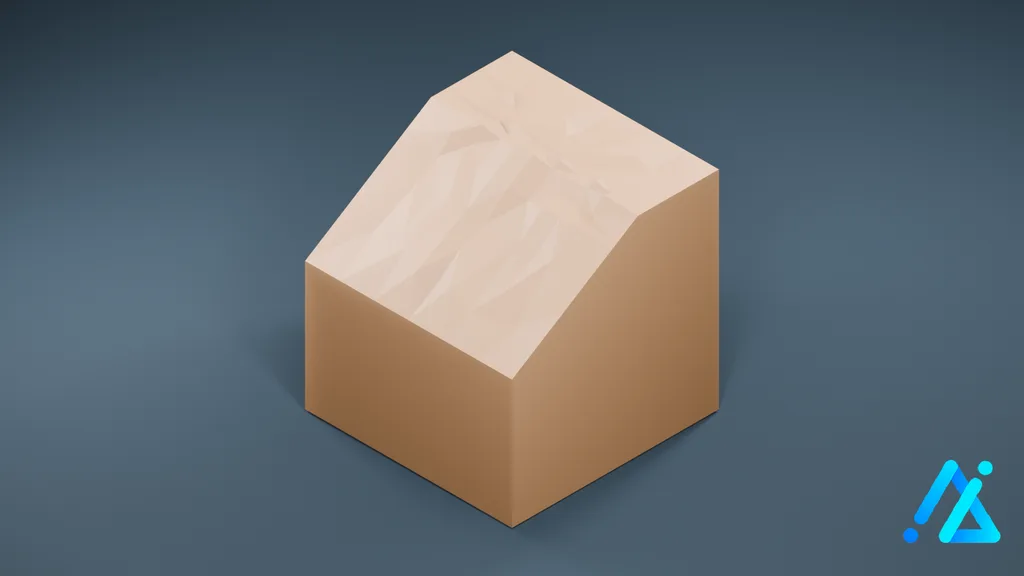 Low-Poly Village Ground Tile 03 B — 3D model preview