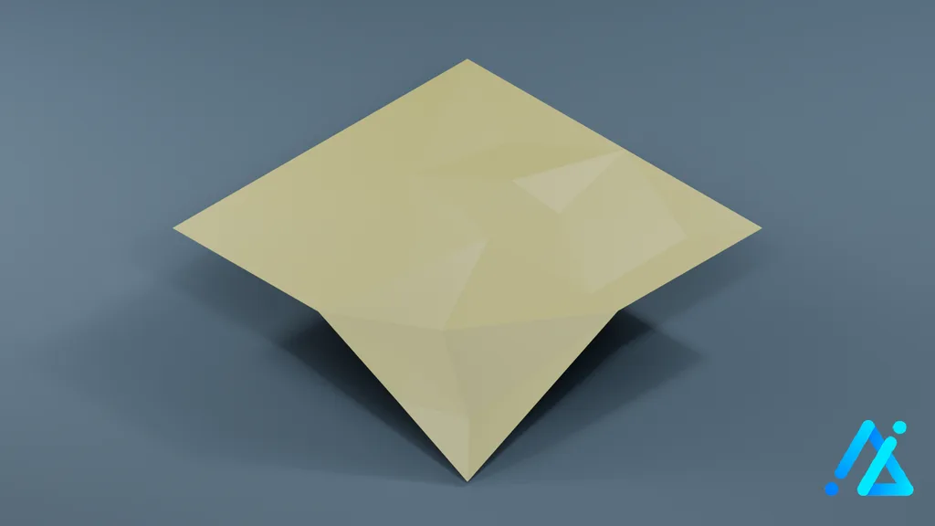 Low-Poly Village Ground Tile 03 C 1 — 3D model preview