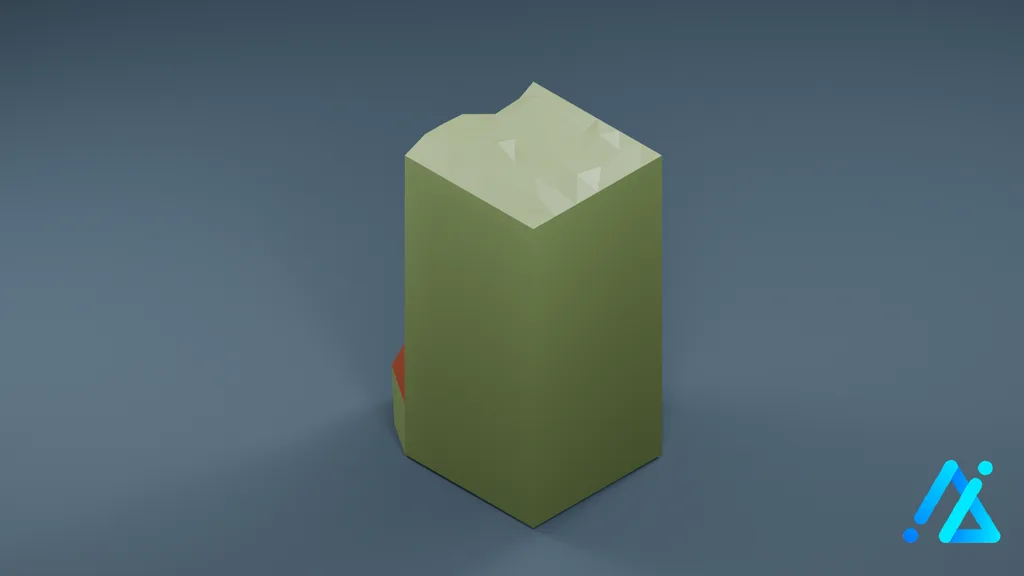 Low-Poly Village Ground Tile 04 B — 3D model preview