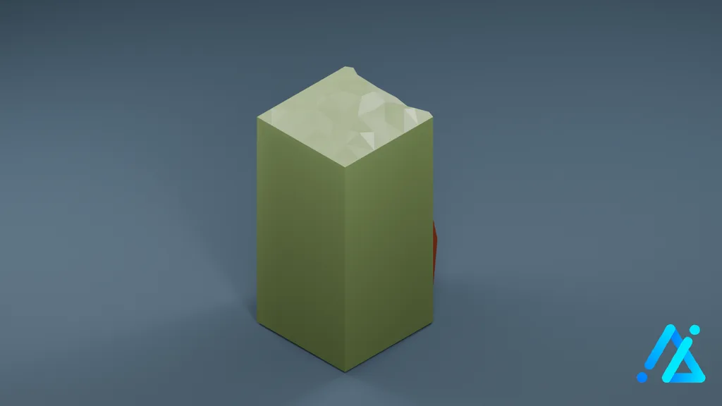 Low-Poly Village Ground Tile 04 D — 3D model preview