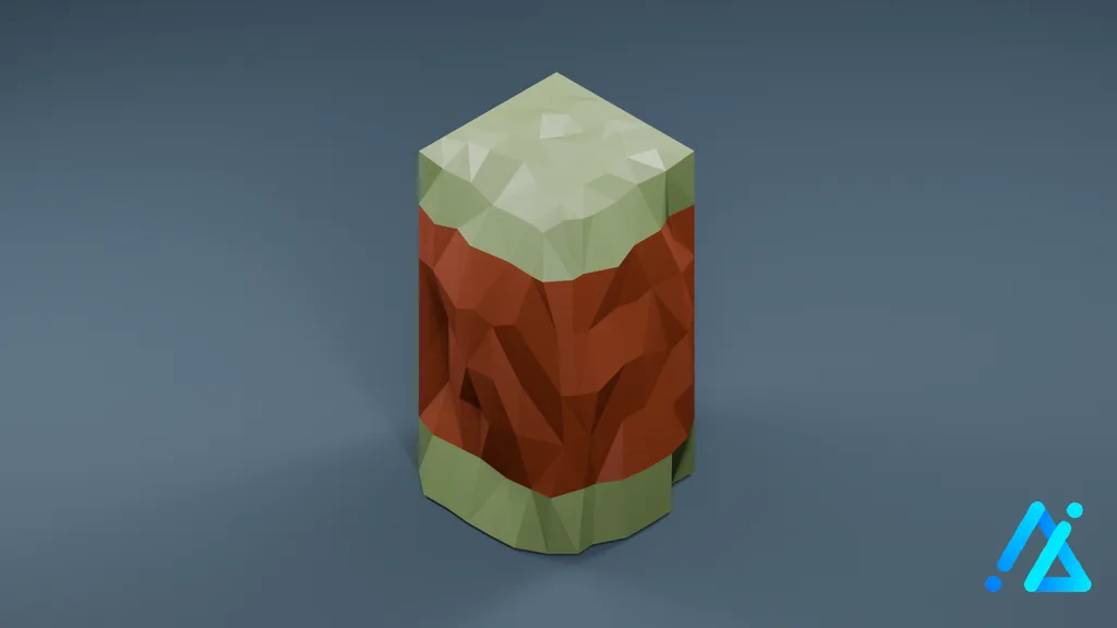 Low-Poly Village Ground Tile 04 G — 3D model preview