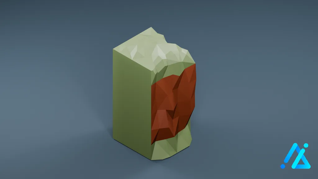 Low-Poly Village Ground Tile 04 I — 3D model preview