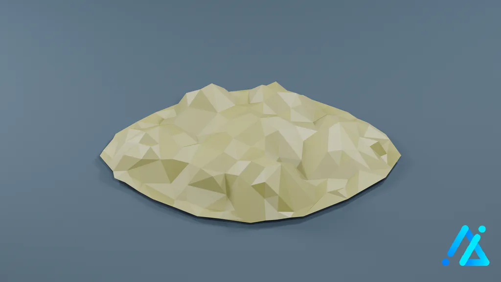 Low-Poly Village Ground Tile 05 1 — 3D model preview