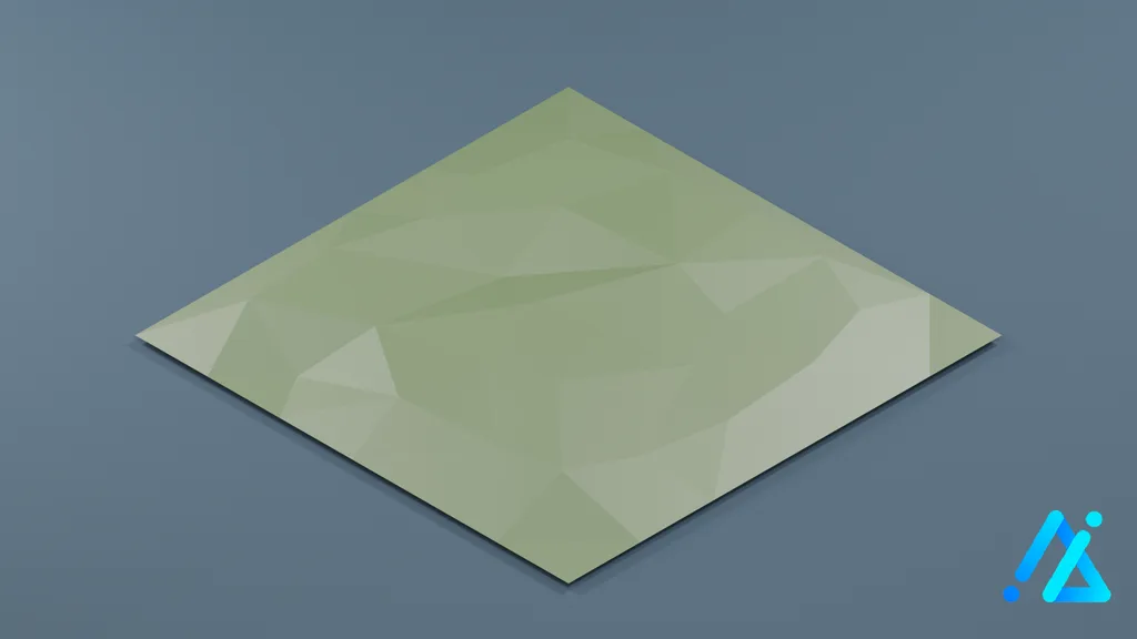 Low-Poly Village Ground Tile 05 A — 3D model preview