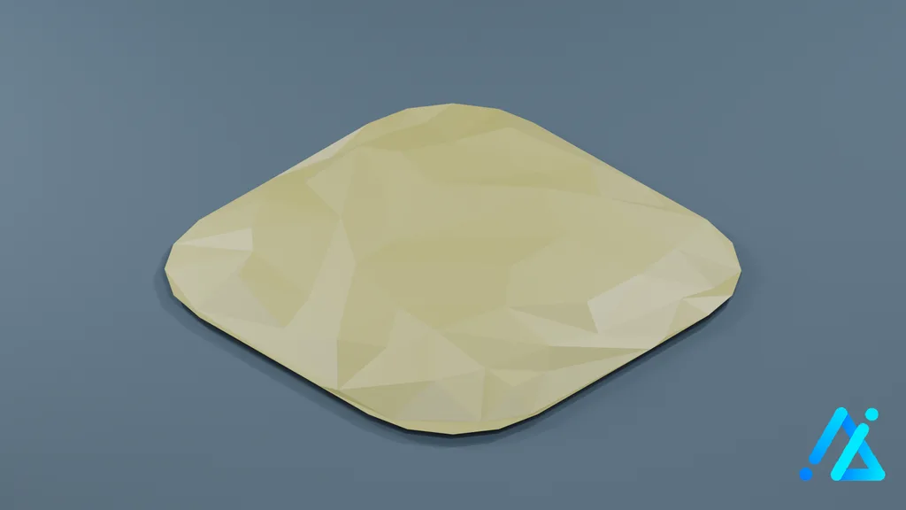 Low-Poly Village Ground Tile 06 — 3D model preview