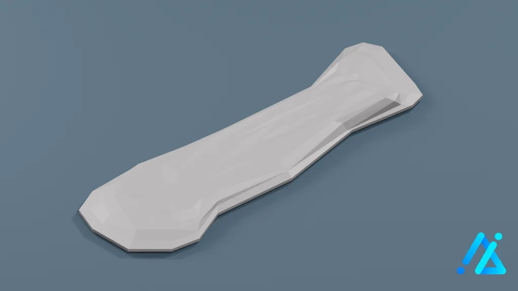 Low-Poly Village Ground Tile 06 B — 3D model preview