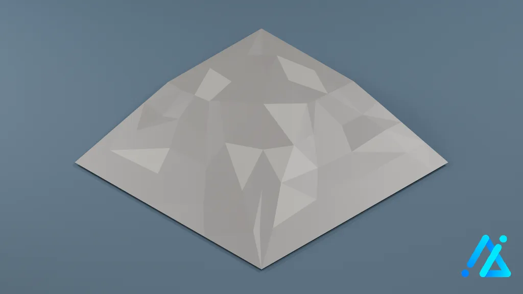 Low-Poly Village Ground Tile 11 A — 3D model preview