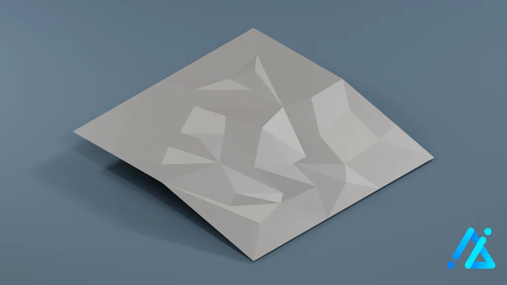 Low-Poly Village Ground Tile 11 B — 3D model preview