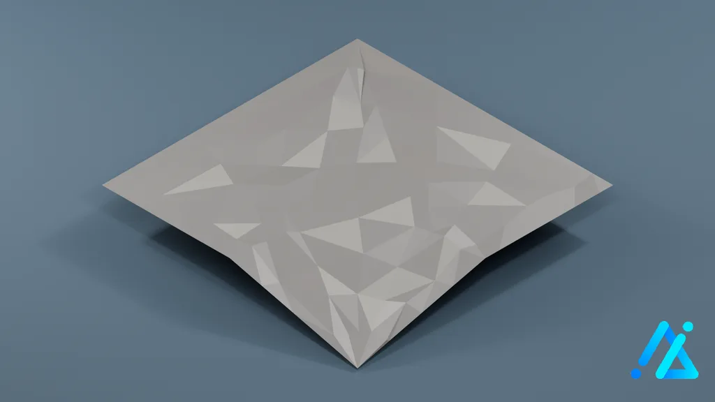Low-Poly Village Ground Tile 11 C — 3D model preview
