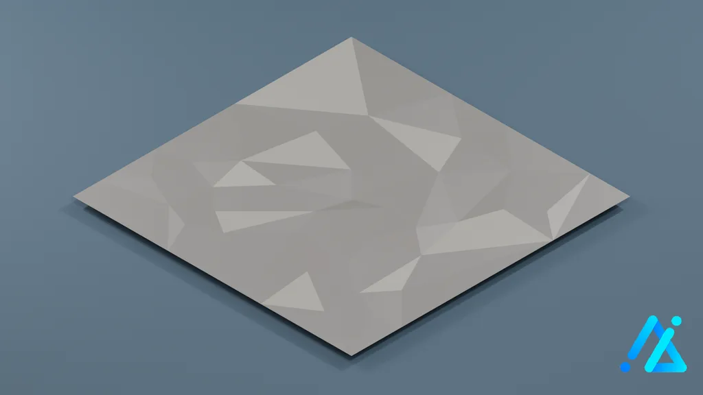 Low-Poly Village Ground Tile 11 D — 3D model preview