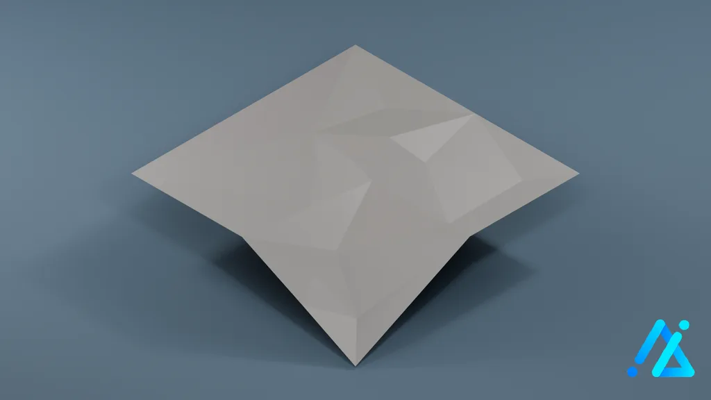 Low-Poly Village Ground Tile 12 C — 3D model preview