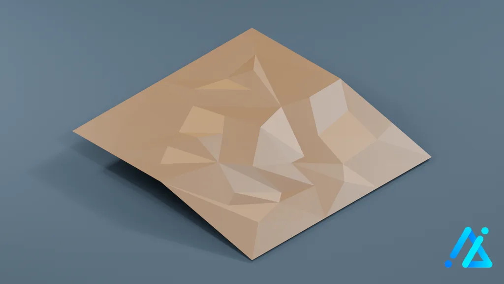 Low-Poly Village Ground Tile 20 B — 3D model preview