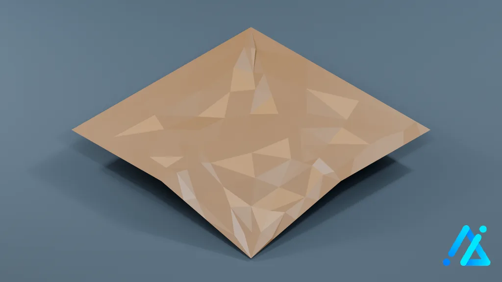 Low-Poly Village Ground Tile 20 C — 3D model preview