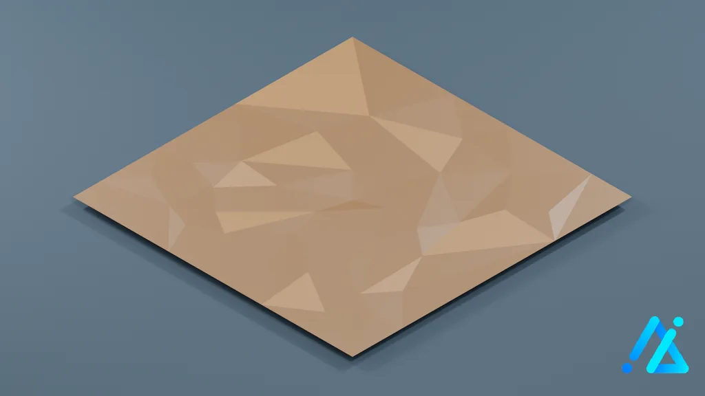 Low-Poly Village Ground Tile 20 D — 3D model preview