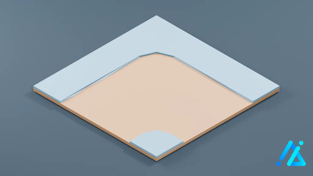 Low-Poly Village Ground Tile 01 A — 3D model preview